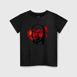 Детская футболка Ленин на фоне СССР