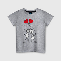 Детская футболка Влюбленные с шариками