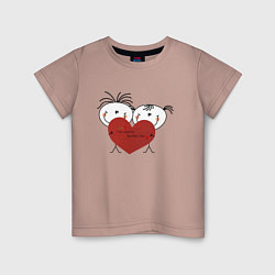 Детская футболка Два любящих сердца становятся одним