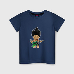 Детская футболка Панк рок тролль с гитарой и микрофоном