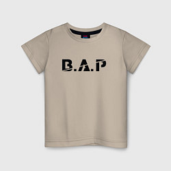 Детская футболка B A P black logo