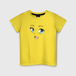 Детская футболка Счастливое лицо аниме девушки