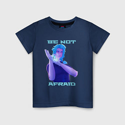 Футболка хлопковая детская Dottore, Be not Afraid, цвет: тёмно-синий