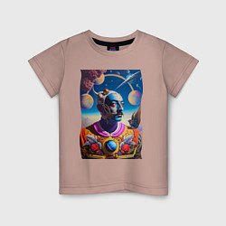Детская футболка Космический портрет Сальвадора Дали