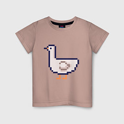 Детская футболка Птица Чайка Пиксели