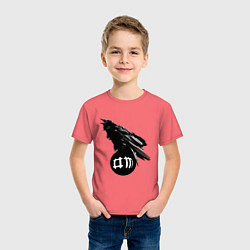 Футболка хлопковая детская DM Raven, цвет: коралловый — фото 2