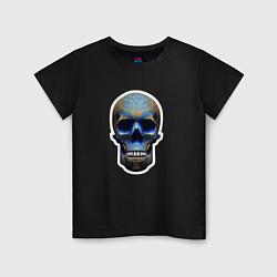 Детская футболка Синий череп