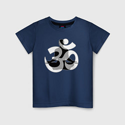 Детская футболка Йога медитация на ОМ