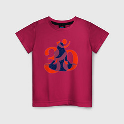 Детская футболка Звездная йогини и красный символ ОМ