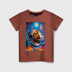 Детская футболка Булли космонавт - нейросеть