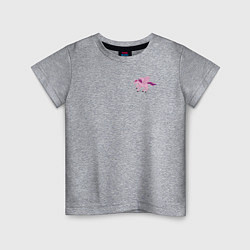 Детская футболка Розовый пегас-единорог