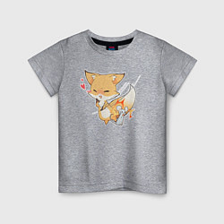 Детская футболка Милая лисичка подралась с мышкой