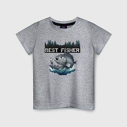 Детская футболка Лучший рыбак года