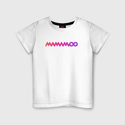 Футболка хлопковая детская Mamamoo gradient logo, цвет: белый