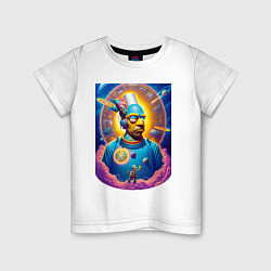 Детская футболка Гомер Симпсон - космический портрет - нейросеть
