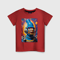 Детская футболка Гомер Симпсон - космический рыцарь - нейросеть