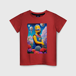 Детская футболка Гомер Симпсон в будущем - нейросеть