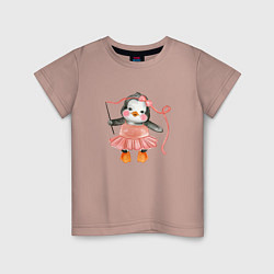 Детская футболка Пингвин балерина