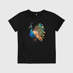 Детская футболка Павлин- царская птица