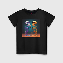 Детская футболка Поющие скелеты