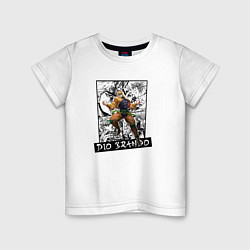 Детская футболка Дио Брандо на фоне манги