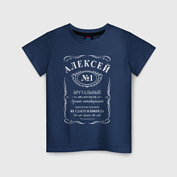 Детская футболка Алексей в стиле Jack Daniels