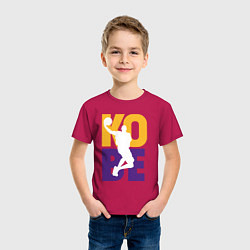Футболка хлопковая детская Kobe fly, цвет: маджента — фото 2