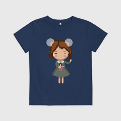 Детская футболка Девочка в костюме мышки