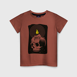 Детская футболка Тёмный череп-свеча