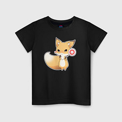 Детская футболка Милая лисичка со знаком стоп