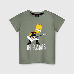 Детская футболка In Flames Барт Симпсон рокер