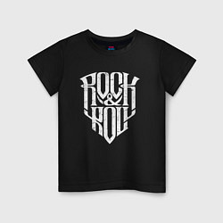 Детская футболка Rock and Roll щит