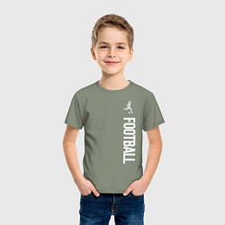 Футболка хлопковая детская Football, цвет: авокадо — фото 2