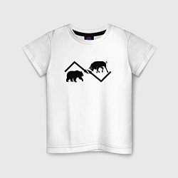 Детская футболка Быки и медведи