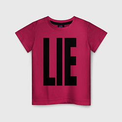 Детская футболка Lie: большие вытянутые буквы