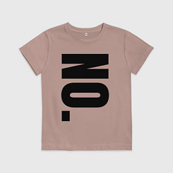 Футболка хлопковая детская No большие буквы, цвет: пыльно-розовый
