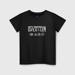 Детская футболка Led Zeppelin Black dog