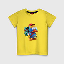 Детская футболка Утенок путешественник