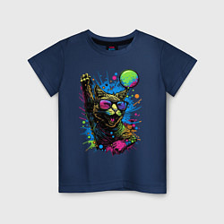 Детская футболка Кот тусовщик