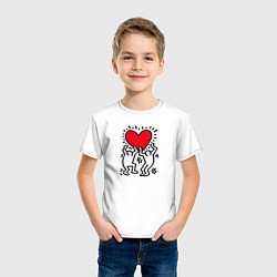 Футболка хлопковая детская Big heart, цвет: белый — фото 2
