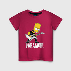 Детская футболка Paramore Барт Симпсон рокер