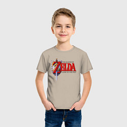 Футболка хлопковая детская The Legend of Zelda game, цвет: миндальный — фото 2