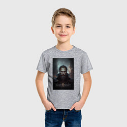 Футболка хлопковая детская Санкт - Петербург - персонаж, цвет: меланж — фото 2