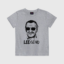 Футболка хлопковая детская Leegend, цвет: меланж