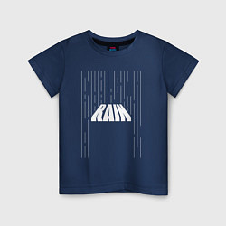Детская футболка Rain надпись и капли линии
