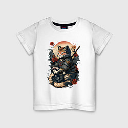 Детская футболка Самурай кот