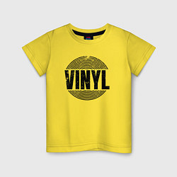 Детская футболка Vinyl надпись с пластинкой