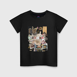 Детская футболка Путешествие в стиле скрапбукинг