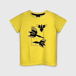 Детская футболка Сороки в прямоугольнике минимализм