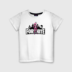 Детская футболка Розовый мишка fortnite